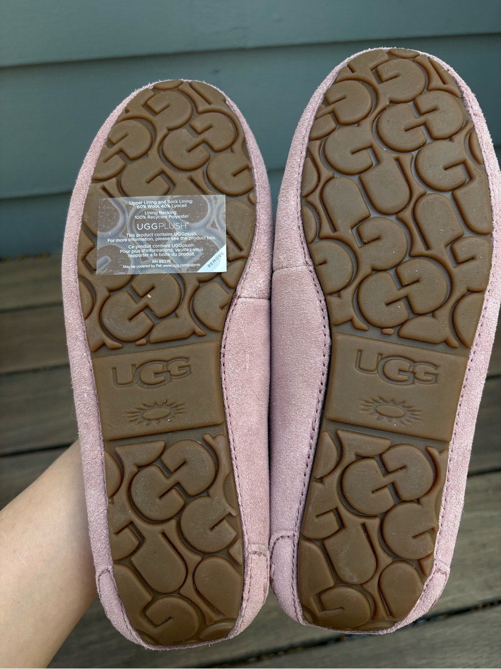 New UGG Women Blush Pink Suede Moccasin Slippers - Picture 7 of 10